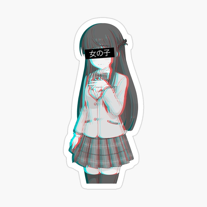 Anime Glitch Girl White Kids T Shirt By TheABCguy, Saki Yoshida HD