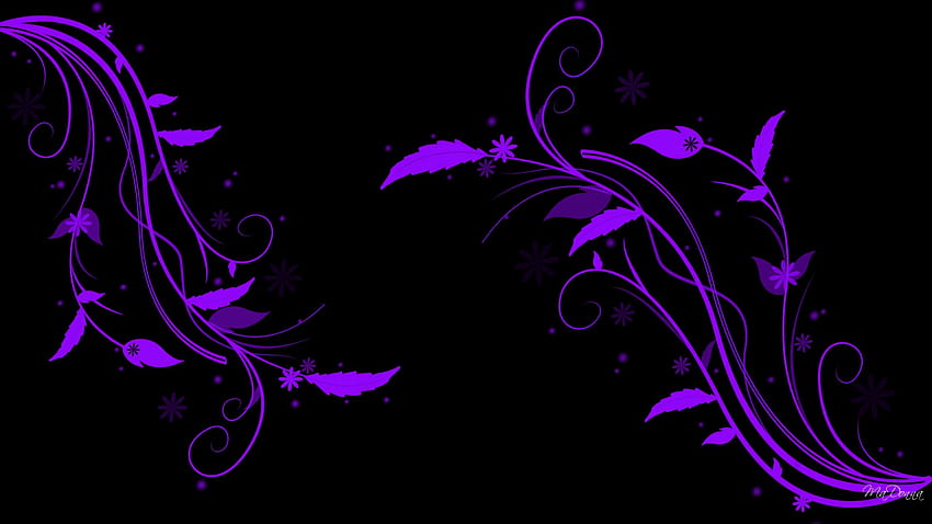 Purple Leaf Abstract, Purple Spring HD wallpaper