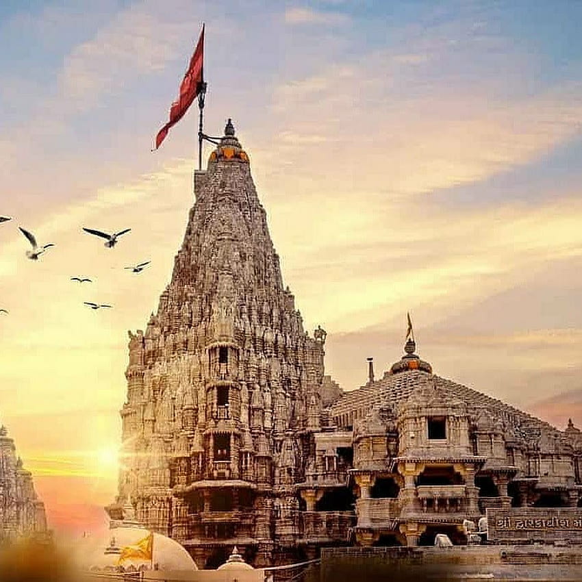 ALLE ZWARKADHISH, Dwarkadhish Tempel HD-Handy-Hintergrundbild