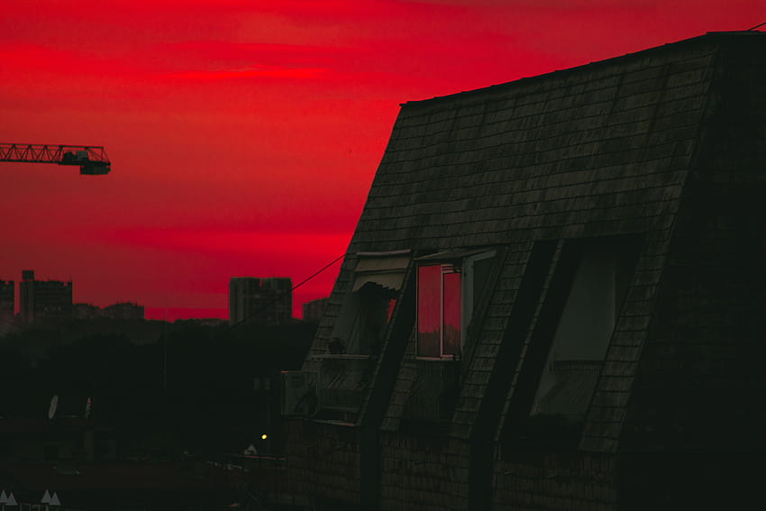 Cities, Sunset, Architecture, Twilight, Building, Dark, Dusk, Roof HD wallpaper