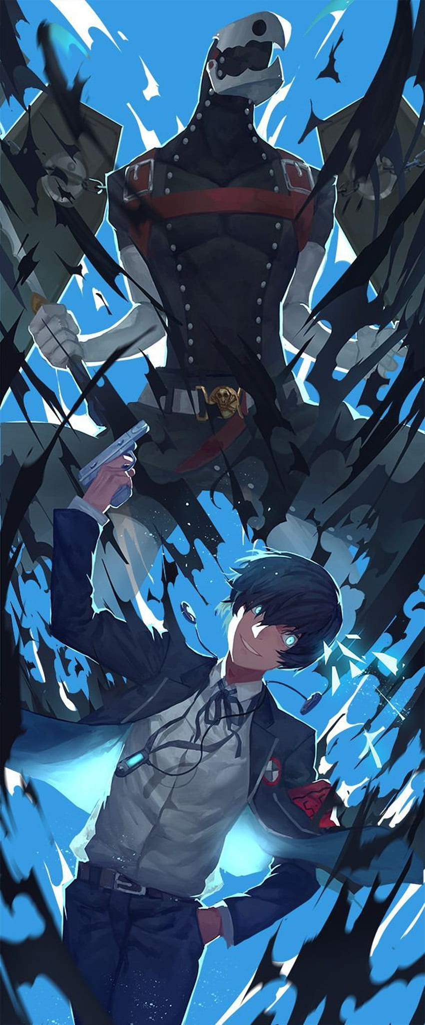 Postać: Makoto Yuuki Anime: Persona 3 Mass Destruction autorstwa ♧3 (id 464063). ※ Przedruk za zgodą. Persona, Persona 5, Anime, Makoto Yuki Tapeta na telefon HD