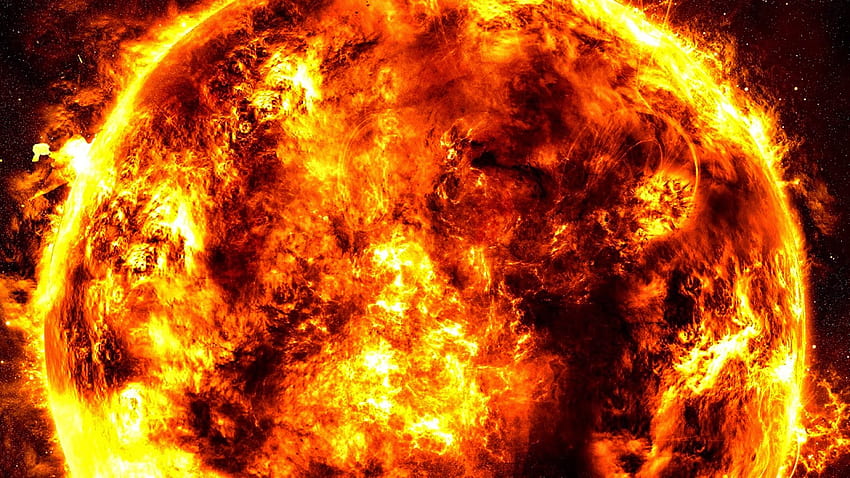 ZigZag Science: How does SUN burn without Oxygen?, Burning Sun HD wallpaper