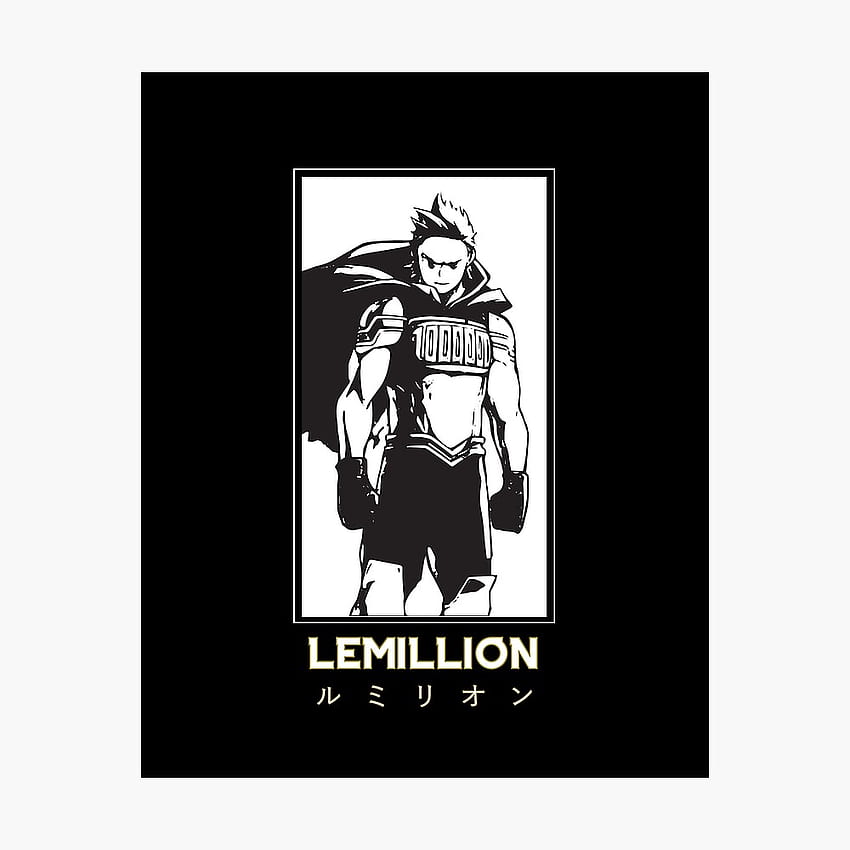 LEMILLION - My hero Academia - Black Version Poster by CatenguDesign. Redbubble, My Hero Academia Black and White HD phone wallpaper