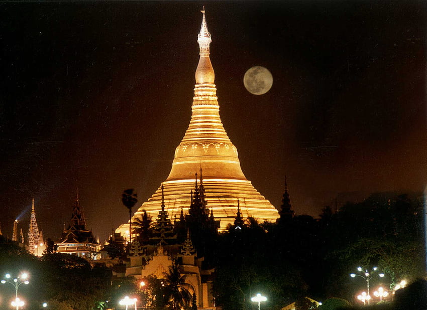 Pagoda de Shwedagon Birmania - Pagoda de Shwedagon - -, Templo de Myanmar fondo de pantalla