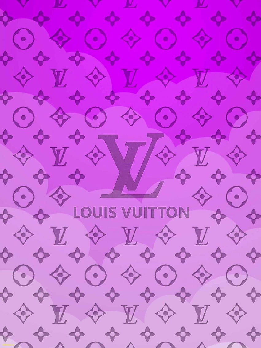Download Louis Vuitton Aesthetic Blue Background Flowers Wallpaper