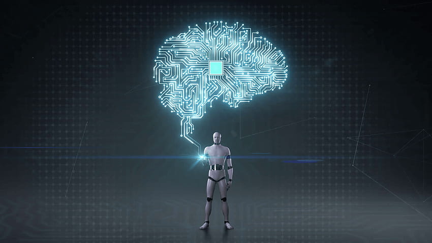 Cérebro de Inteligência Artificial - em papel de parede HD