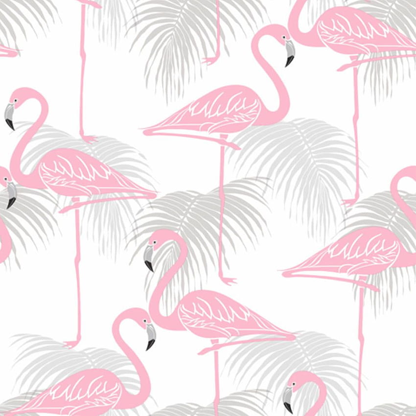 Flamingo Tropical Estampado exótico Palmera Pájaro Lujo, Unicornio exótico fondo de pantalla del teléfono