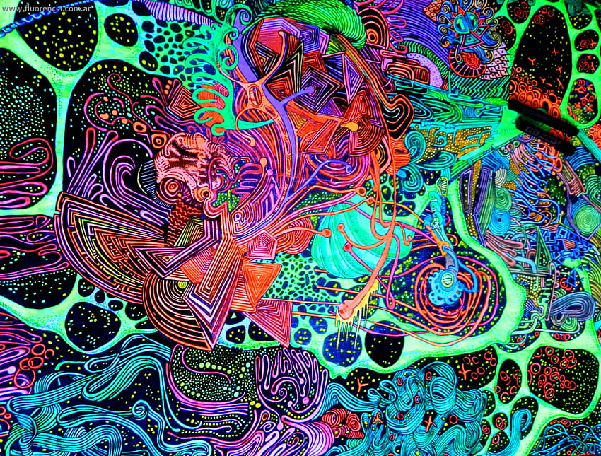Trippy Abstract Psychedelic Art, & фон, Psychedelic Nature HD тапет