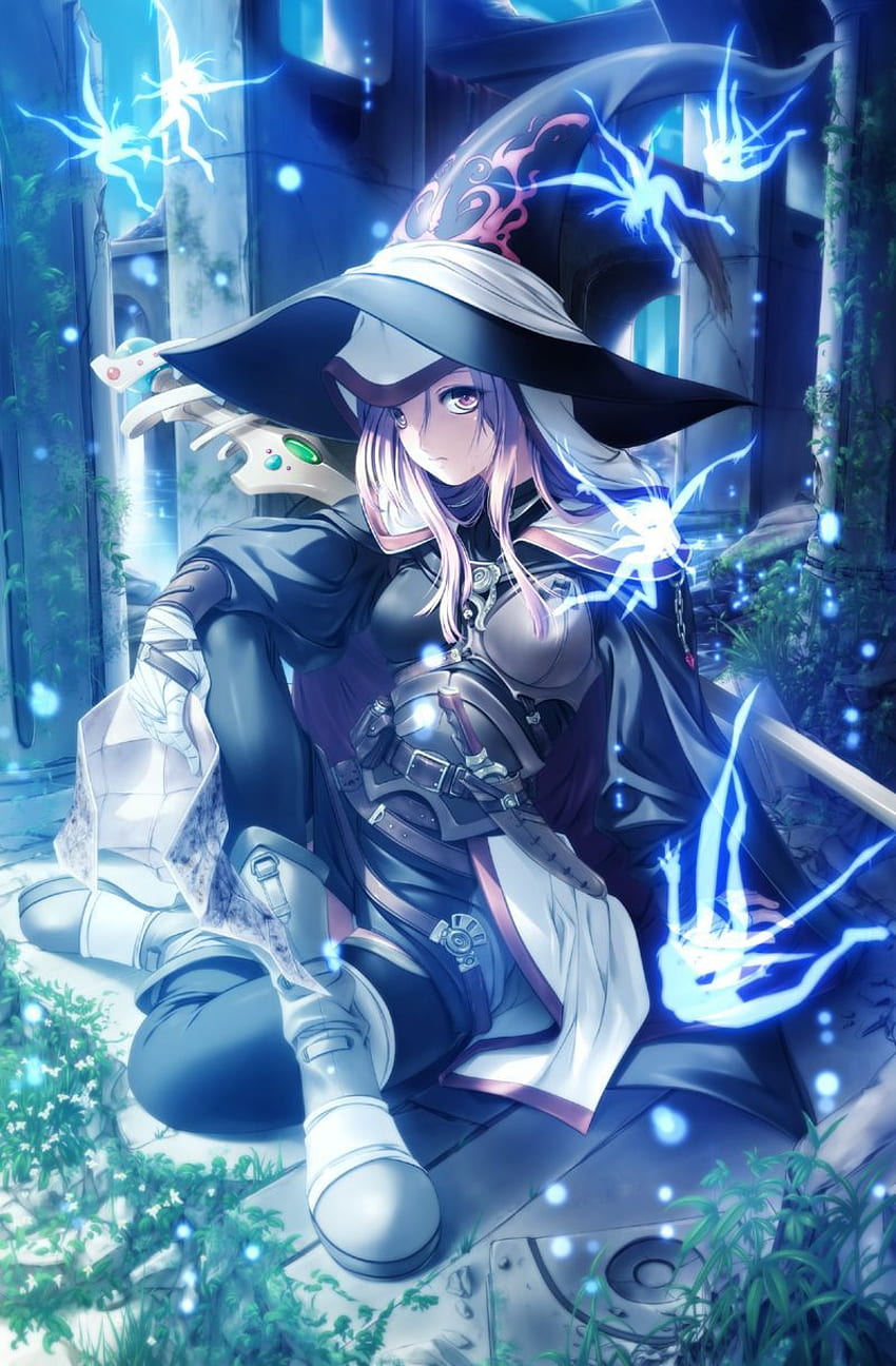 Wallpaper : anime girls, portrait display, long hair, witch hat, looking at  viewer, standing, simple background, profile, ai art 3264x5824 -  shadowswift75 - 2256694 - HD Wallpapers - WallHere