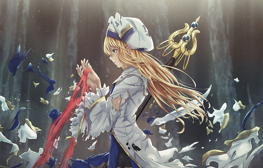 Anime, Art, Staff, Character, Priestess, Goblin Slayer HD wallpaper
