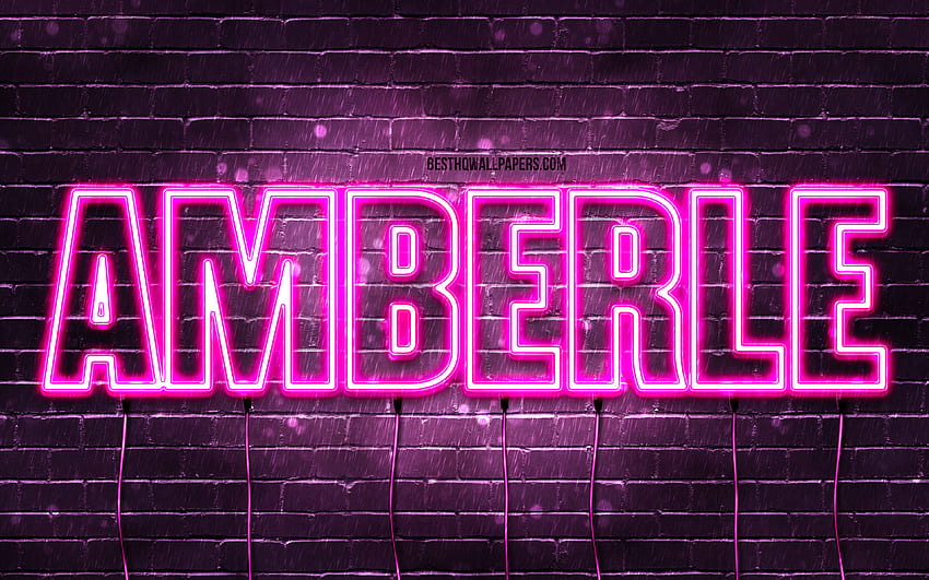 Amberle, , with names, female names, Amberle name, purple neon lights ...