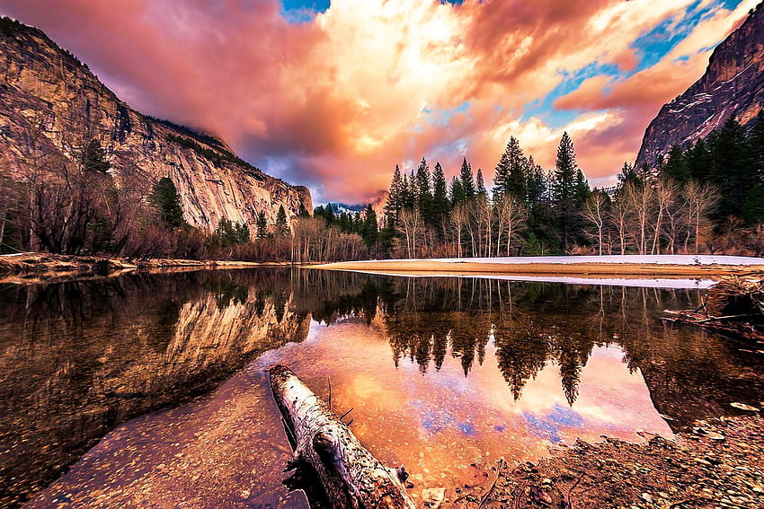 Yosemite National Park Sunset HD wallpaper