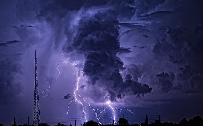 tornado, Thunder, Lightning, Storm, Nature / and Mobile Background, Thunder and Lightning HD wallpaper