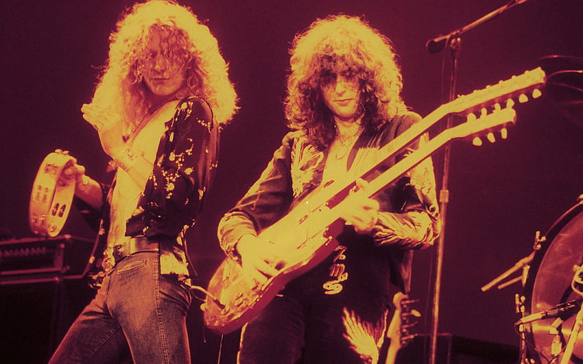 Led Zeppelin, piante, chitarre, Jimmy Page, chitarristi Sfondo HD