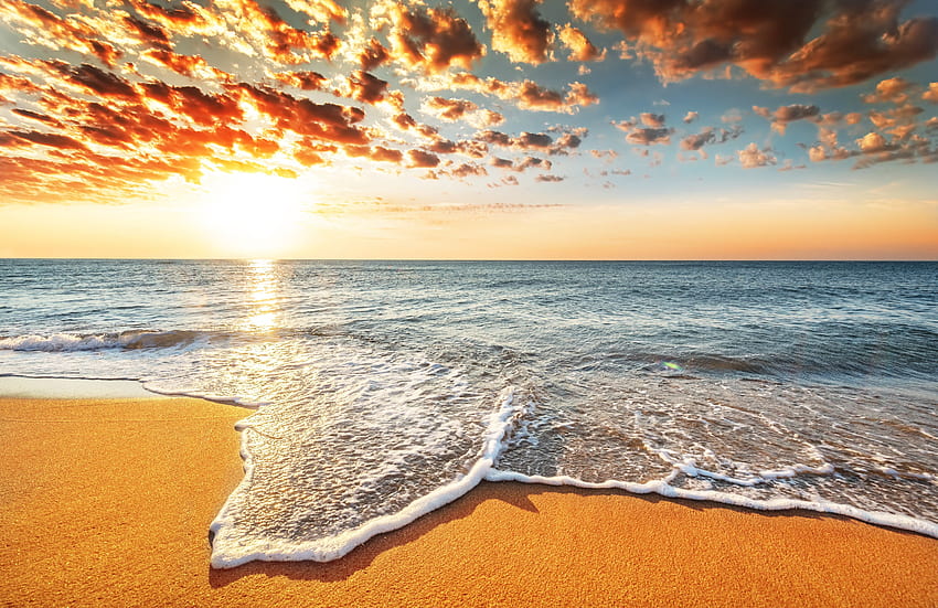 Laut , Bau Cinta, Seluler, Pantai, Warna-warni, laut, Matahari, Pantai Wallpaper HD