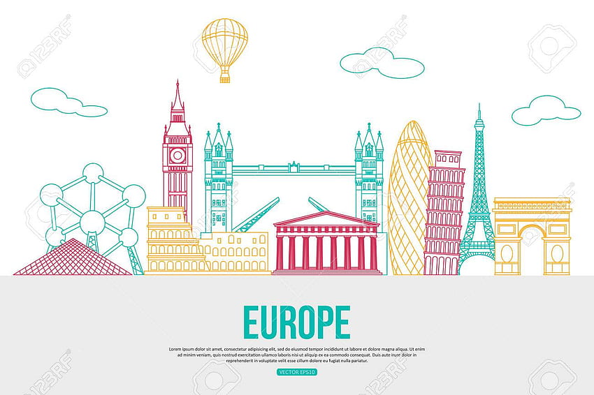Europa-Reise-Hintergrund mit Platz für Text isoliert europäisch [] für Ihr, Handy und Tablet. Entdecken Sie den europäischen Hintergrund. Europäischer Hintergrund, europäisch, europäisches Schloss HD-Hintergrundbild