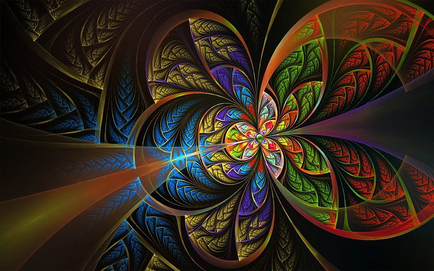 Splendid colorful fractal - Abstract - - High Resolution . Abstract art , Colorful abstract art, Fractal art, Beautiful Fractal Art HD wallpaper