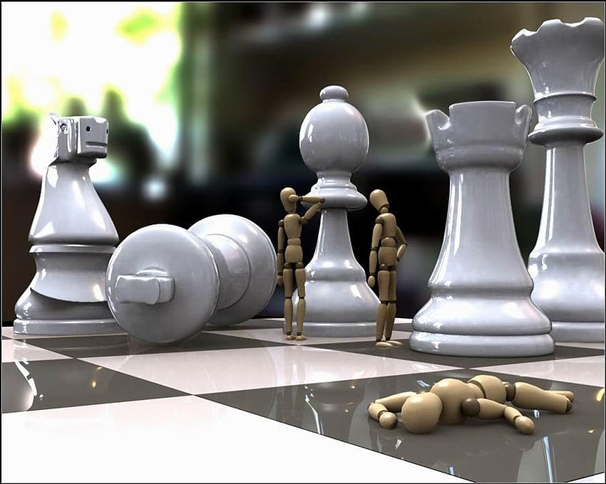 Chess Board, Abstract Chess HD wallpaper