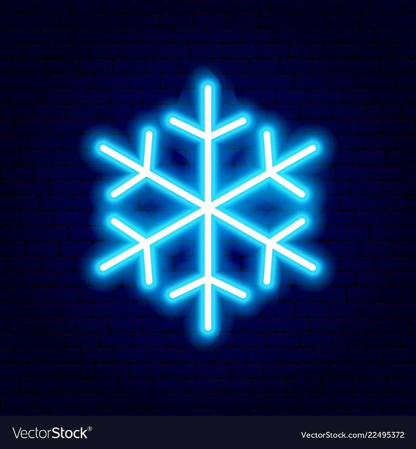 Snowflake Neon Sign. Vector Illustration of Winter Holiday Promotion. a Preview or High Quality A. iphone neon, Neon signs, Neon HD phone wallpaper