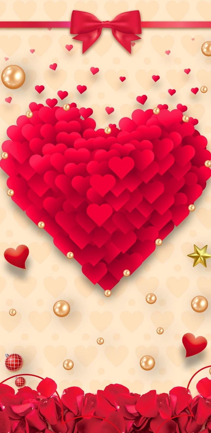 Red heart . Heart , Heart iphone , iphone love HD phone ...