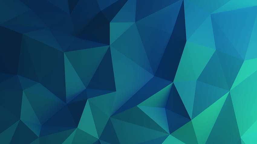 Frosty Blue Polygon 1440P Resolution HD wallpaper