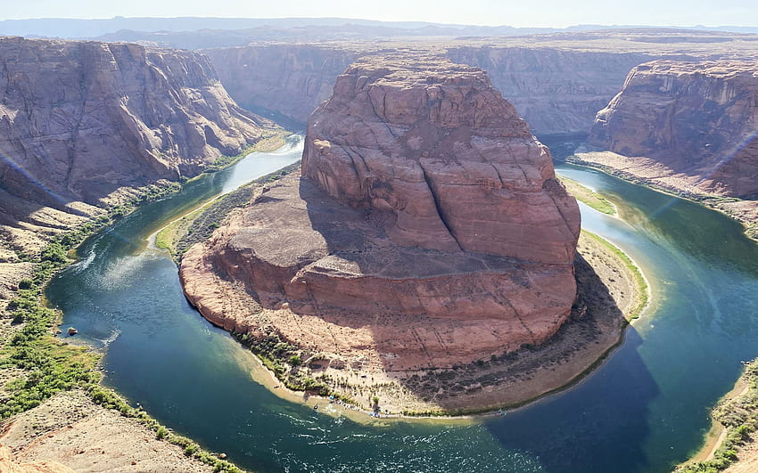 Horseshoe Bend, AZ, Berge, Wasser, Felsen, Fluss, USA, Schluchten HD-Hintergrundbild