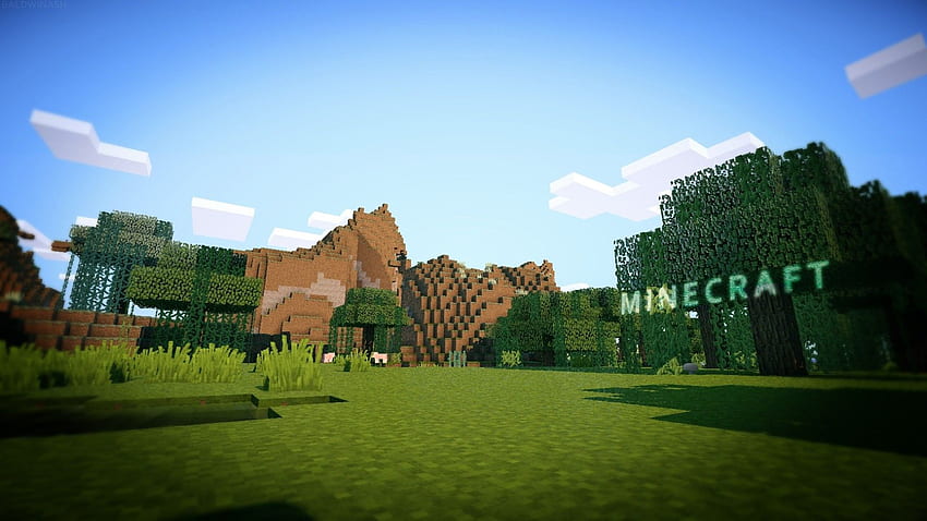 Minecraft shaders background full HD wallpaper