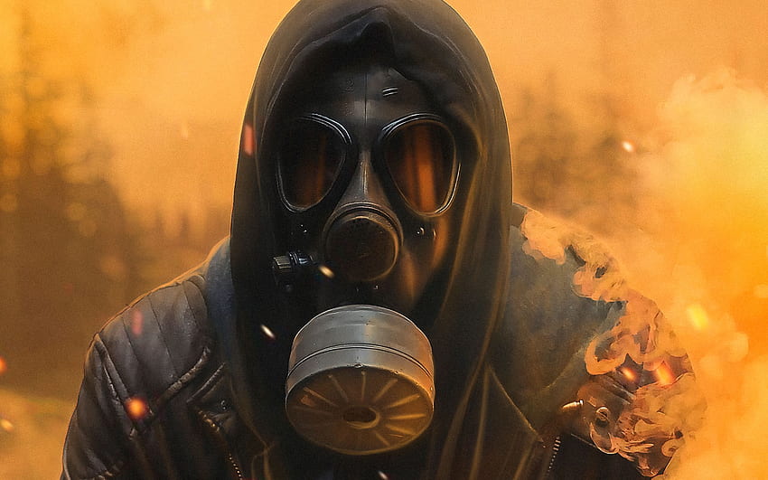 of Dark, Gas Mask, Smoke background &, Cool Gas Mask HD wallpaper