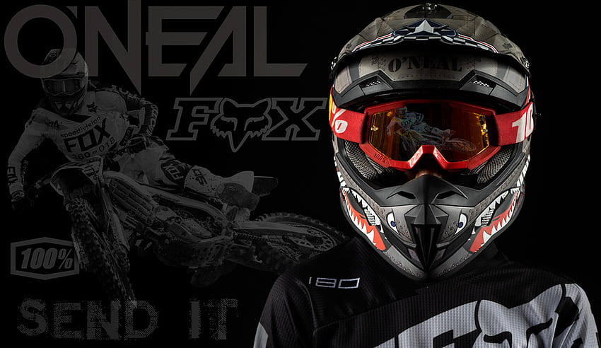 Motocross-Fahrer, Motocross-Helm HD-Hintergrundbild