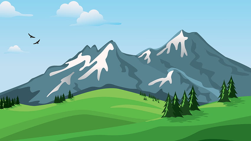 Mountains, Vector, Landscape, Nature - Mountain Vector HD wallpaper