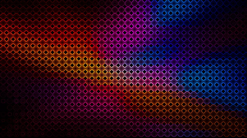 Colorful, black dots, abstract HD wallpaper