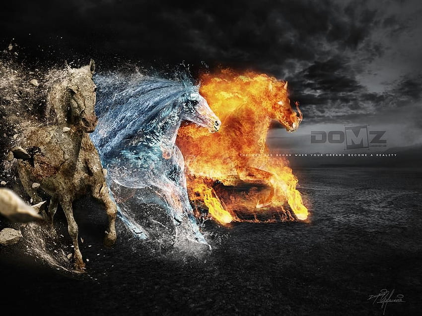 Fire ice and water horses ideas. fantasy horses, horses, mythical creatures HD wallpaper