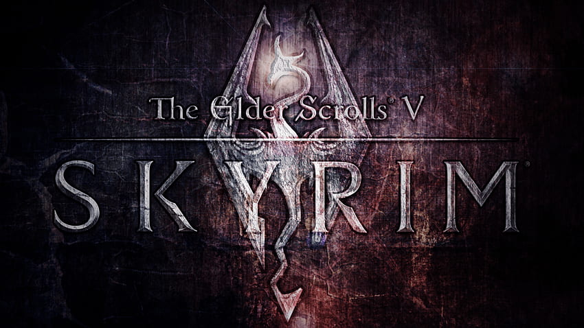 The Elder Scrolls V: Skyrim (speedpaint), Skyrim Logo HD wallpaper