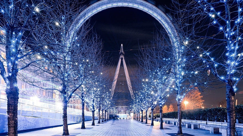 Inglaterra, Londres, Noche, Reino Unido, Invierno y • 22231 fondo de pantalla
