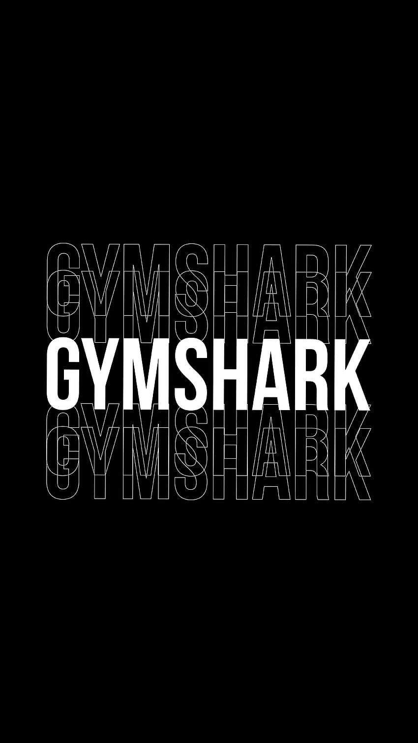 公式 Gymshark - AW18。 グラフィックTシャツ：ヘイズ、ブラック、ジムロゴ HD電話の壁紙
