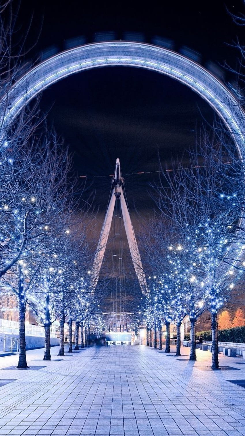 London eye, Ferris wheel, London, Winter, Beautiful Samsung Galaxy S3 Background. Fotografi alam, Pemandangan, Pemandangan khayalan HD phone wallpaper