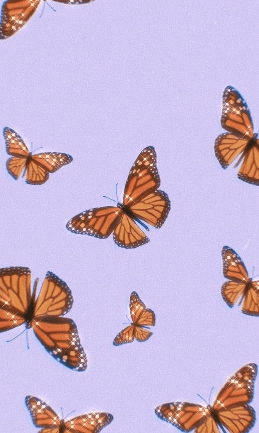 Butterfly Aesthetic, Purple Butterfly iPhone HD phone wallpaper