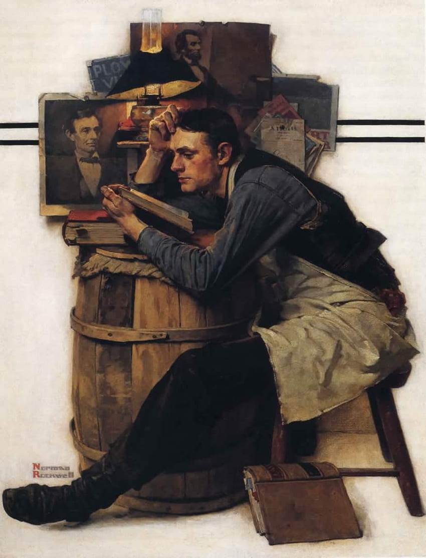 The Young Law Student - Norman Rockwell HD phone wallpaper