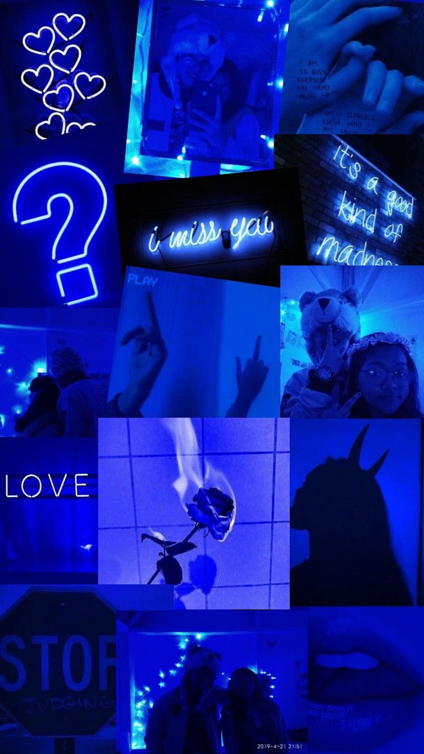Blue aestetic. Cute iphone tumblr, Cool background , Dark iphone ...