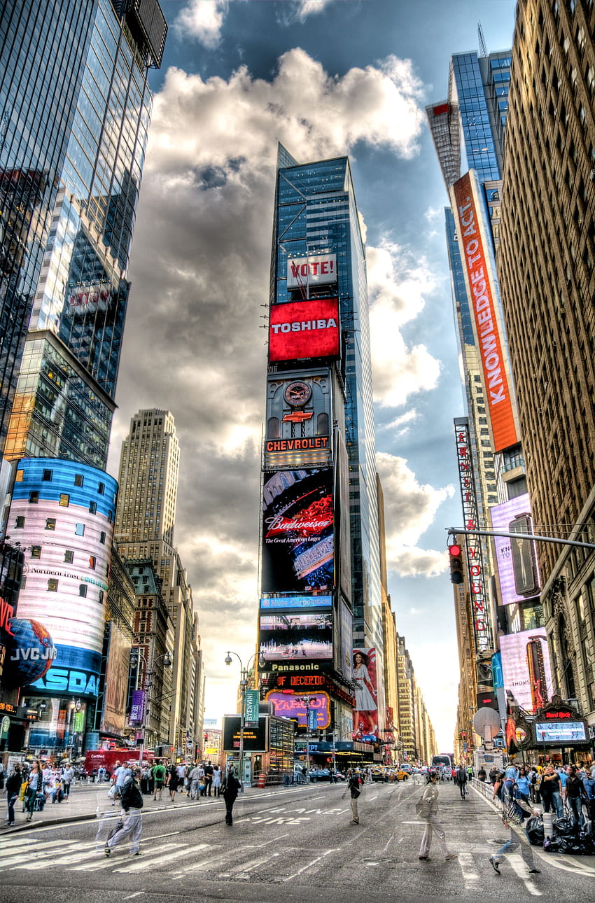 Time Square iPhone - . New york , City landscape, Times square new york, New York Time Square HD phone wallpaper