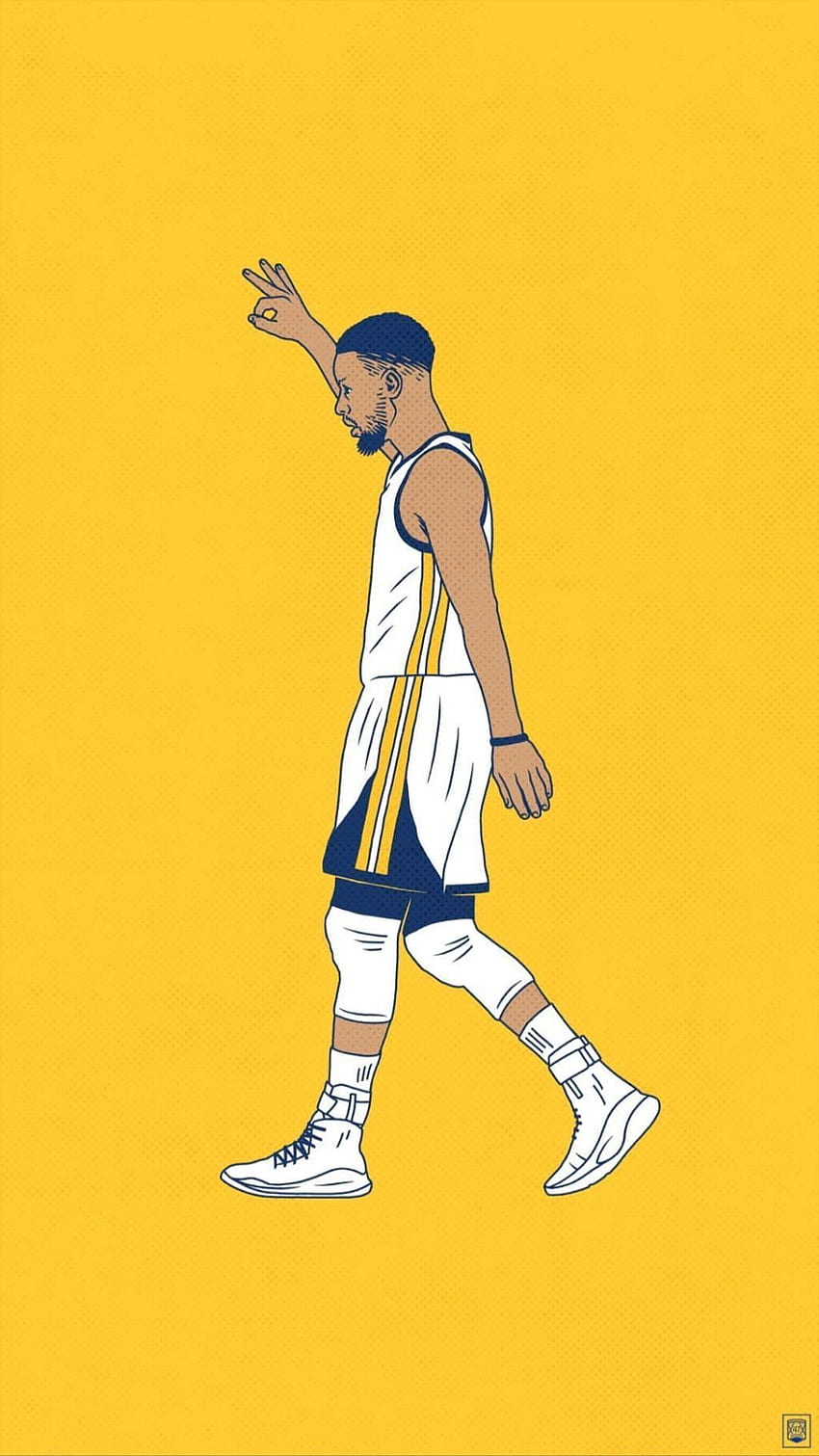 Карикатура Nba фон. Къри НБА, Къри, Баскетбол HD тапет за телефон