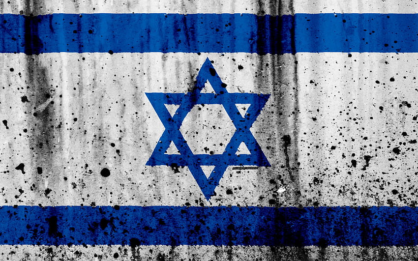 Israeli flag, , grunge, flag of Israel, Asia, Israel, national symbols, Israel national flag for with resolution . High Quality HD wallpaper
