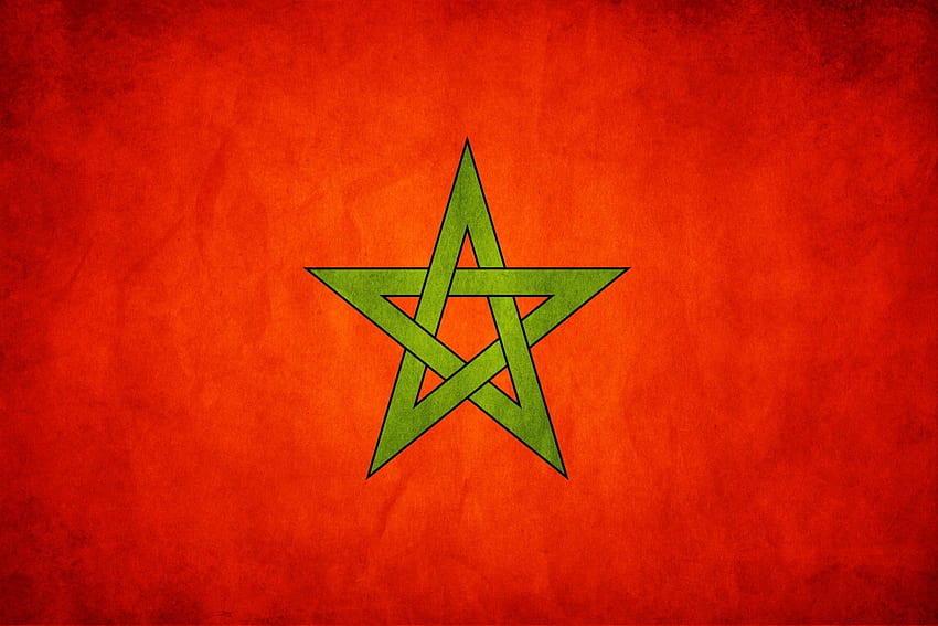 Marokko-Flagge, Marokko-Flagge HD-Hintergrundbild