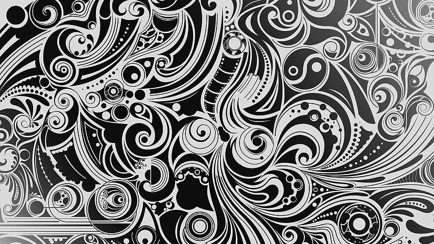 Black & White Pattern HD wallpaper