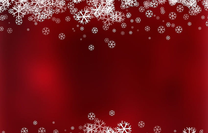 hiver, neige, flocons de neige, rouge, arrière-plan, rouge, Noël, hiver, arrière-plan, neige, flocons de neige, cadre pour , section текстуры, Red Holiday Fond d'écran HD