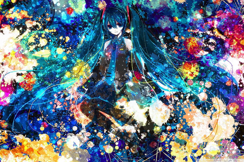 Anime girl, abstract, anime, colorful, girl, HD phone wallpaper | Peakpx