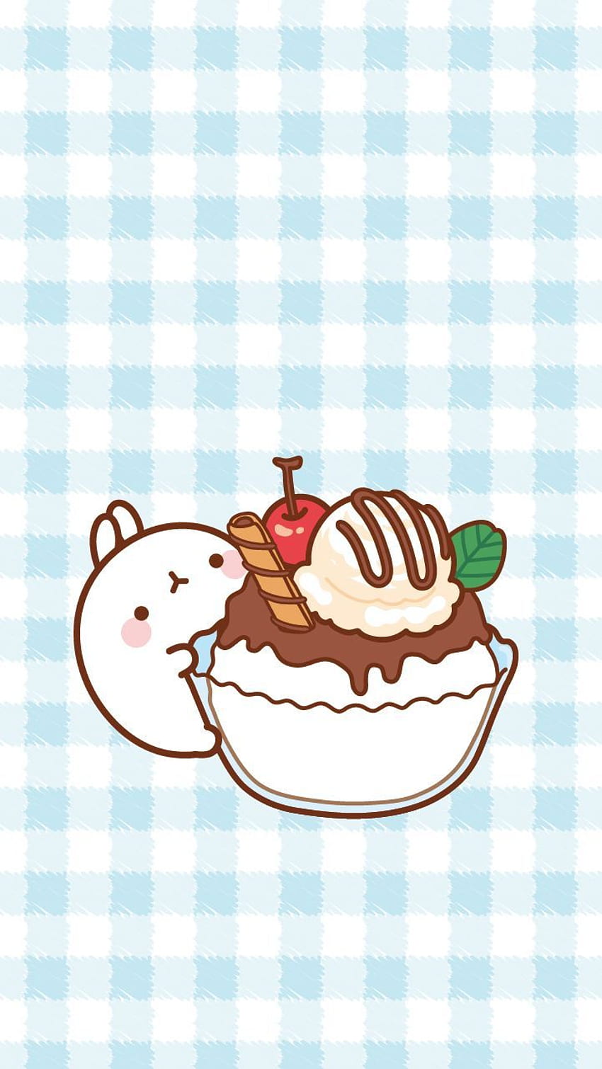 Molang ice cream sundae . : Kawaii, Ice Cream Cute Japanese HD phone wallpaper