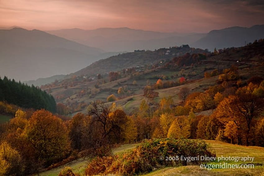 mountain's mist, bulgaria, autumn, fall, mountain HD wallpaper