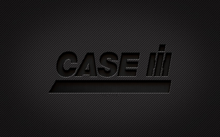 Карбоново лого на Case IH, , гръндж изкуство, карбонов фон, творчески, черно лого на Case IH, марки, лого на Case IH, Case IH HD тапет