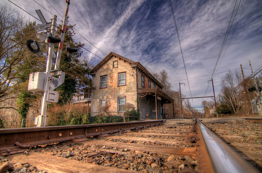 Railroad for Computers, Old Train Station HD wallpaper